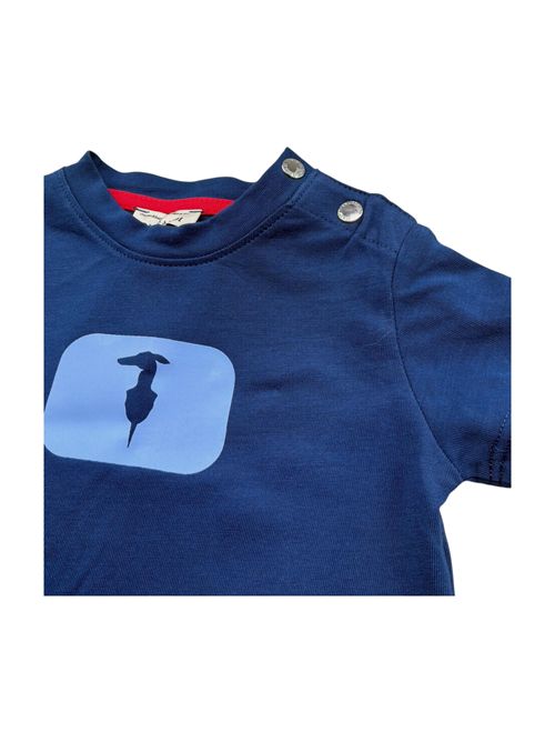 T-shirt blu per bambino con levriero TRUSSARDI JEANS | TIP26093TS/FXBLUE_EST